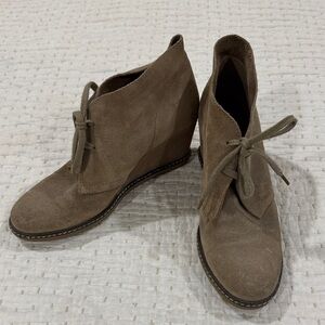 J. Crew Brown Suede Wedge Boots